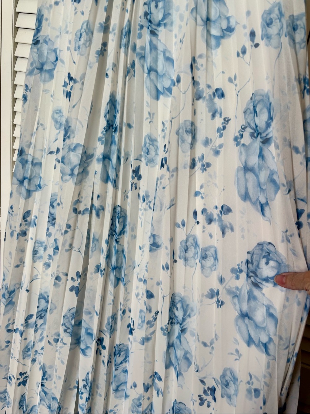 New AW Bridal Louise  Blue Botanical Floral Pleated Gown 6 - Picture 7 of 9